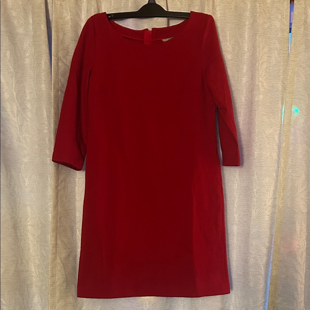 Banana Republic Red Long Sleeve Dress
